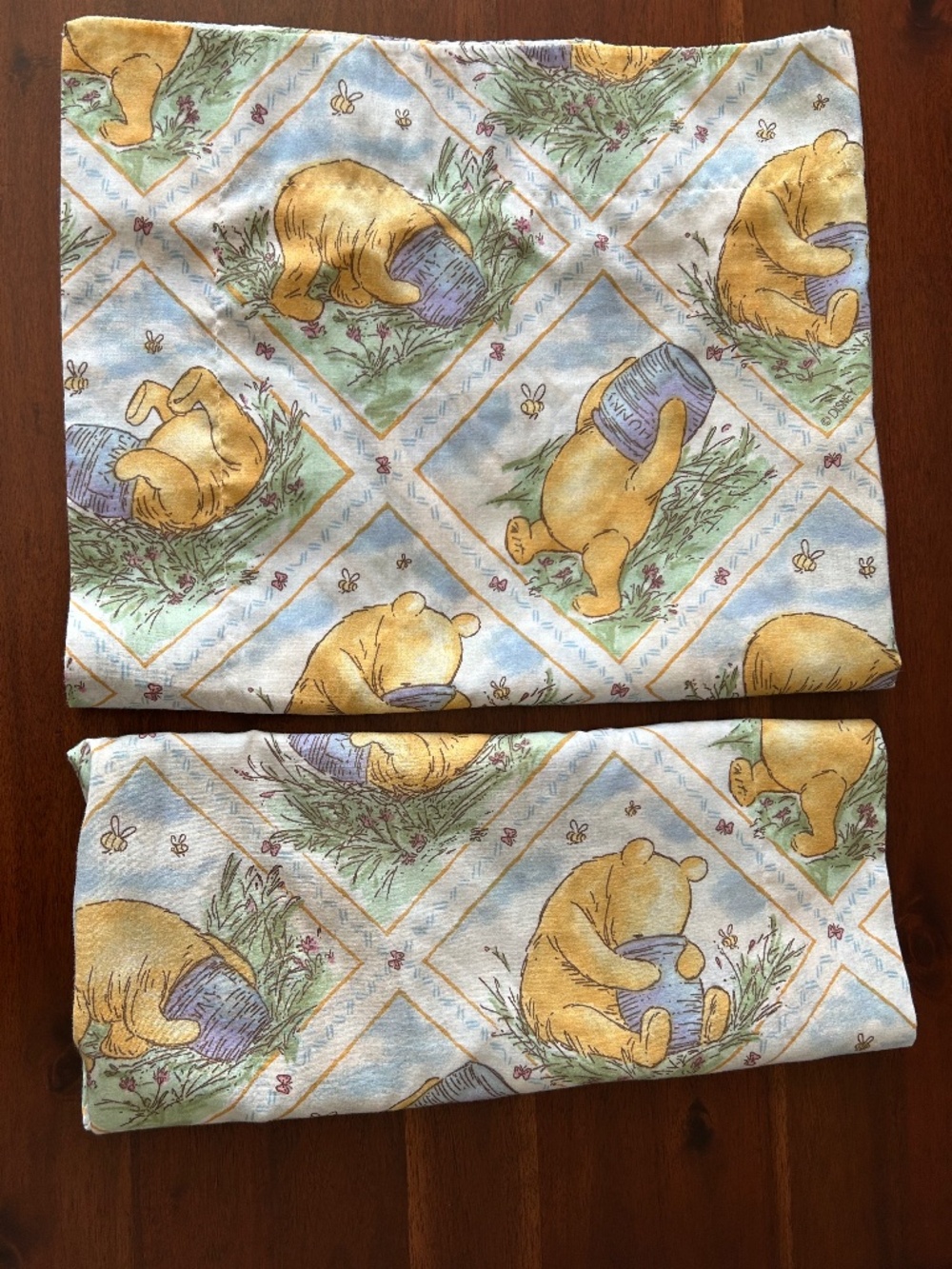 2 Vintage Disney Winnie the Pooh Pillow cases